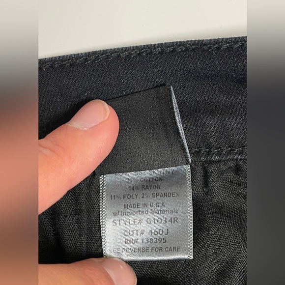 Flying Monkey Black/Blue Dark Wash Low Rise Skinny Jeans - Size 29 - Picture 6 of 9